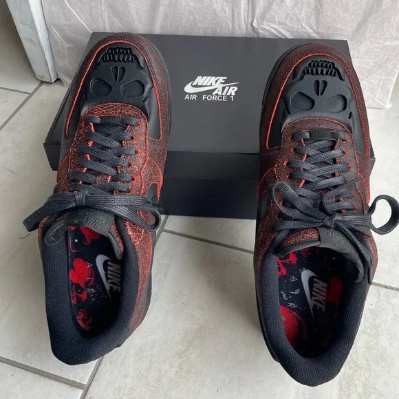 Nike Air Force 1 Retro HWN QS Black/Crimson Men’s size 12 - Picture 3 of 8